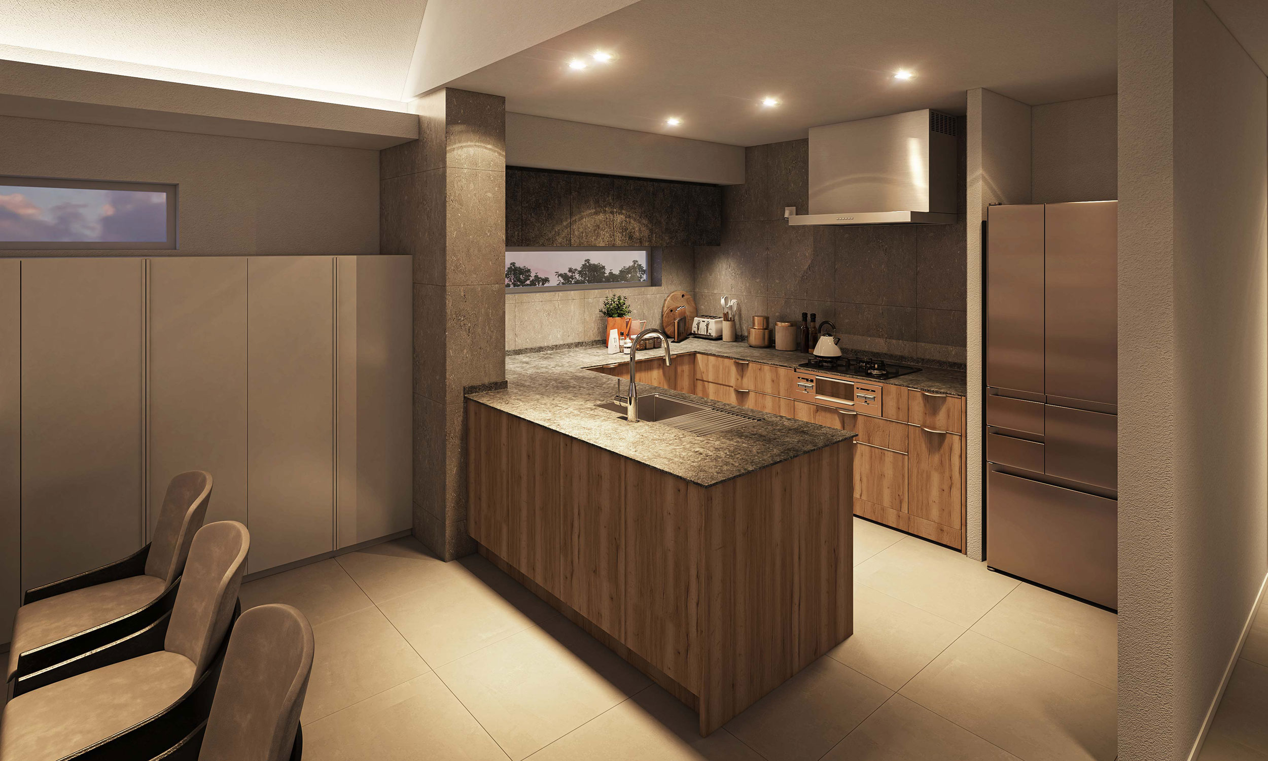 B号棟キッチン完成イメージ